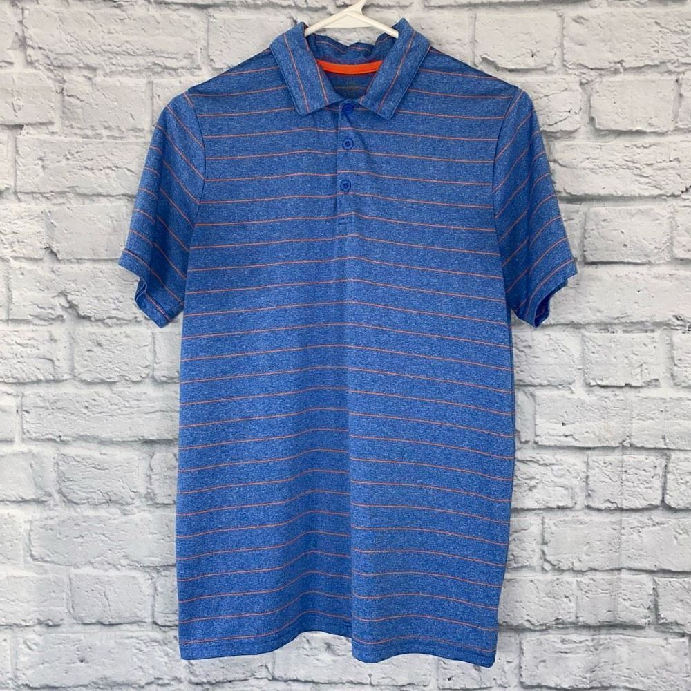 Champion dri fit 3 button short sleeve stripe polo youth boys sz XL 16/18